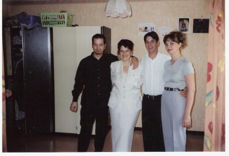 anton a gauche  mon neveu;christiane antonio et gisele 